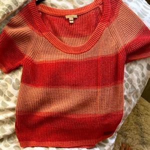Burberry vintage striped short sleeve sweater